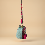 Shell Tassel Handcrafted Bucket Bag — Chestnut Bloom (Medium)