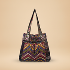 Shell Tassel Handcrafted Tote Bag — Walnut Jharokha