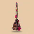 Shell Tassel Handcrafted Bucket Bag — Copper Spark (Medium)