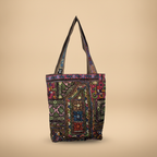 Shell Tassel Handcrafted Tote Bag — Dusk Mosaic