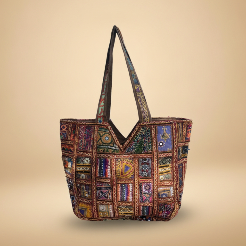 Shell Tassel Handcrafted Oversized Tote Bag — Copper Rambler