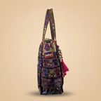 Shell Tassel Handcrafted Oversized Tote Bag — Mocha Meridian