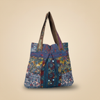Shell Tassel Handcrafted Tote Bag — Indigo Jharokha