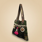 Shell Tassel Handcrafted Tote Bag — Forest Haveli