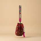 Shell Tassel Handcrafted Bucket Bag — Terracotta Spark (Medium)