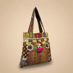 Shell Tassel Handcrafted Tote Bag — Sage Toran