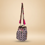 Shell Tassel Handcrafted Bucket Bag — Mulberry Bloom (Medium)