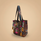 Shell Tassel Handcrafted Oversized Tote Bag — Umber Atlas