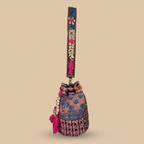 Shell Tassel Handcrafted Bucket Bag — Henna Heirloom (Medium)