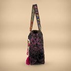 Shell Tassel Handcrafted Tote Bag — Ebony Tapestry