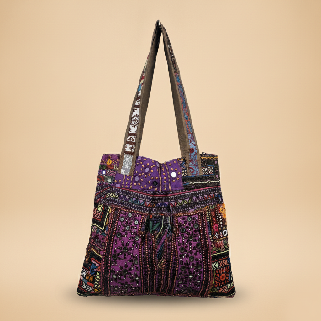 Shell Tassel Handcrafted Tote Bag — Rosewood Chhatri
