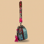Shell Tassel Handcrafted Bucket Bag — Chestnut Bloom (Medium)