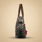 Shell Tassel Handcrafted Tote Bag — Walnut Tapestry