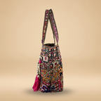 Shell Tassel Handcrafted Tote Bag — Onyx Tapestry