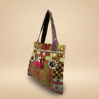 Shell Tassel Handcrafted Tote Bag — Sage Toran