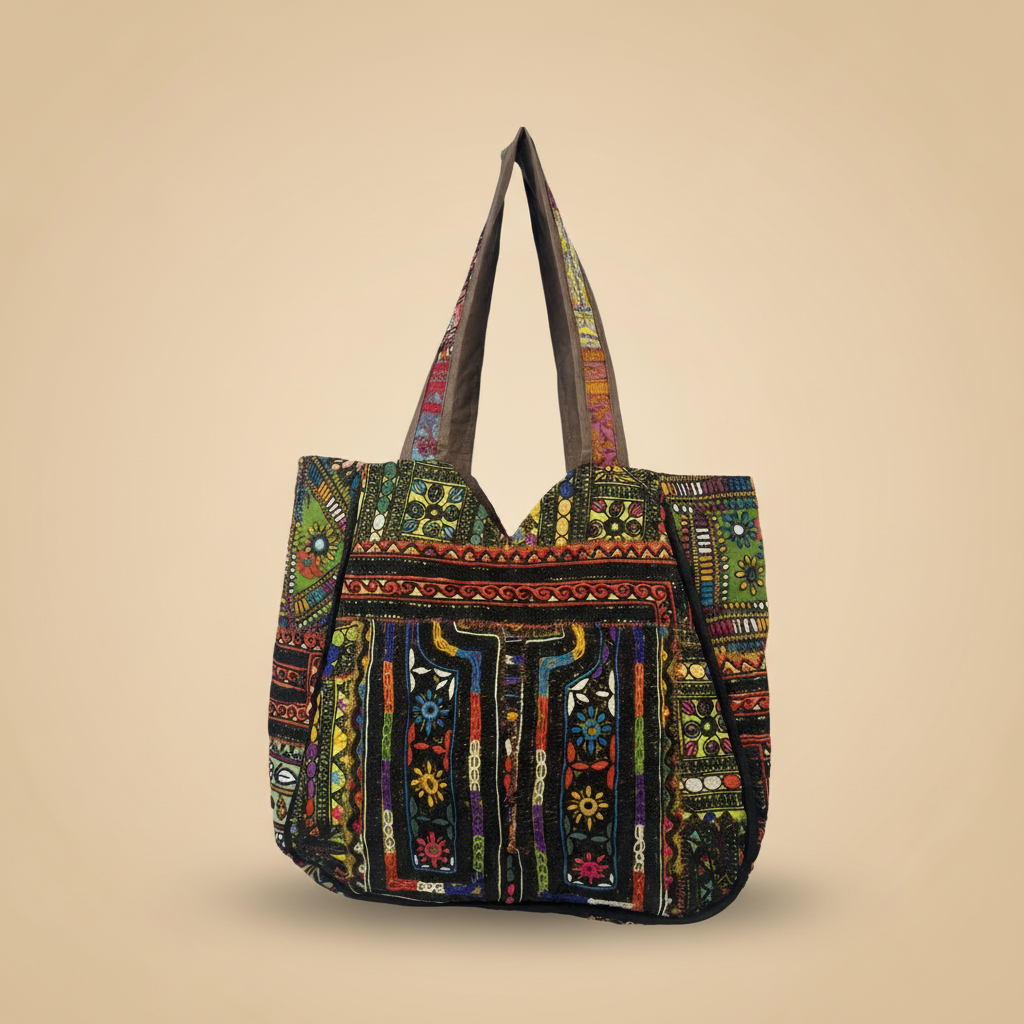 Shell Tassel Handcrafted Oversized Tote Bag — Cypress Passage