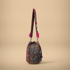 Shell Tassel Handcrafted Bucket Bag — Fawn Bloom (Medium)