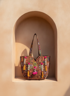 Shell Tassel Handcrafted Oversized Tote Bag — Henna Journey
