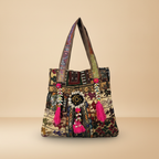 Shell Tassel Handcrafted Tote Bag — Marigold Rajwada