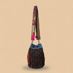 Shell Tassel Handcrafted Bucket Bag — Sapphire Ring (Medium)