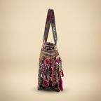 Shell Tassel Handcrafted Tote Bag — Ruby Mosaic