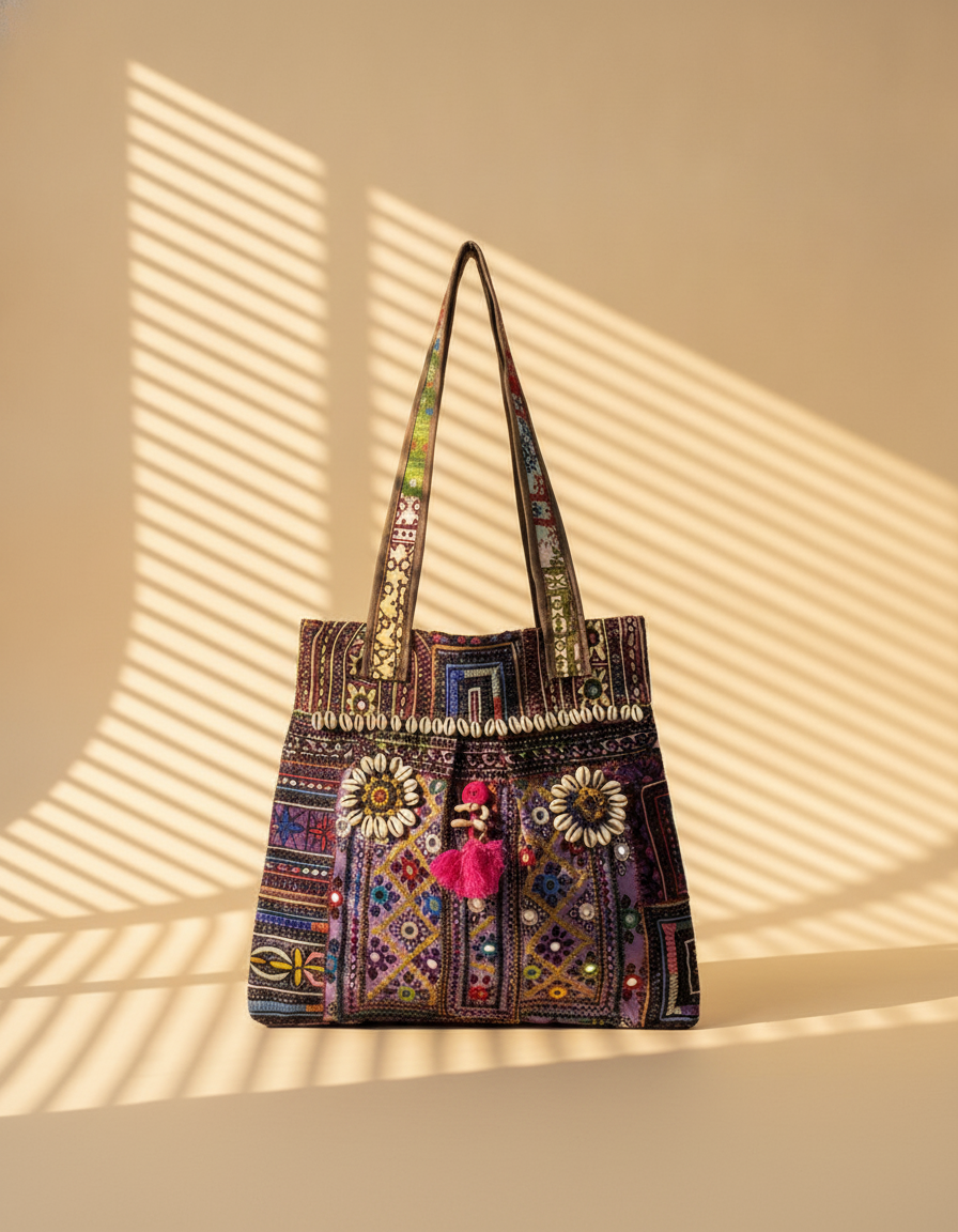 Shell Tassel Handcrafted Tote Bag — Mahogany Mahal