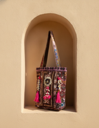 Shell Tassel Handcrafted Tote Bag — Mahogany Fringe