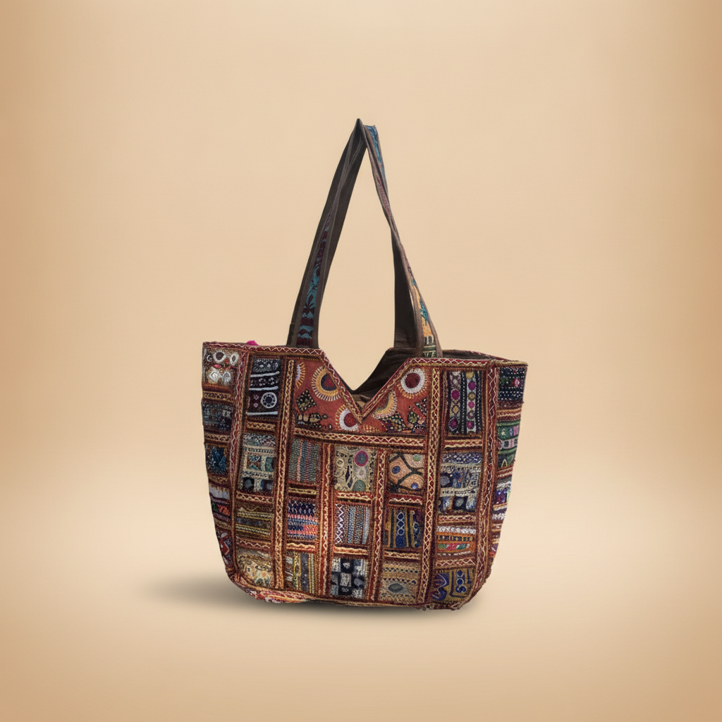 Shell Tassel Handcrafted Oversized Tote Bag — Walnut Nomad