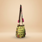 Shell Tassel Handcrafted Bucket Bag — Meadow Bloom (Medium)