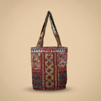 Shell Tassel Handcrafted Tote Bag — Umber Fringe
