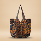 Shell Tassel Handcrafted Oversized Tote Bag — Chestnut Expedition