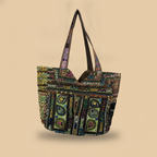Shell Tassel Handcrafted Tote Bag — Bronze Tapestry