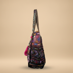 Shell Tassel Handcrafted Oversized Tote Bag — Orchid Odyssey