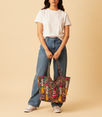 Shell Tassel Handcrafted Oversized Tote Bag — Bronze Pathway