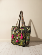 Shell Tassel Handcrafted Oversized Tote Bag — Juniper Voyage