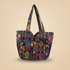 Shell Tassel Handcrafted Tote Bag — Merlot Mosaic