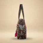 Shell Tassel Handcrafted Tote Bag — Ruby Mosaic