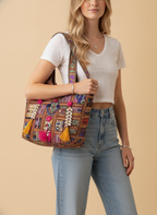 Shell Tassel Handcrafted Oversized Tote Bag — Ember Wayfarer