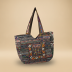 Shell Tassel Handcrafted Tote Bag — Walnut Tapestry