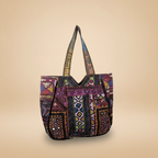 Shell Tassel Handcrafted Oversized Tote Bag — Orchid Odyssey