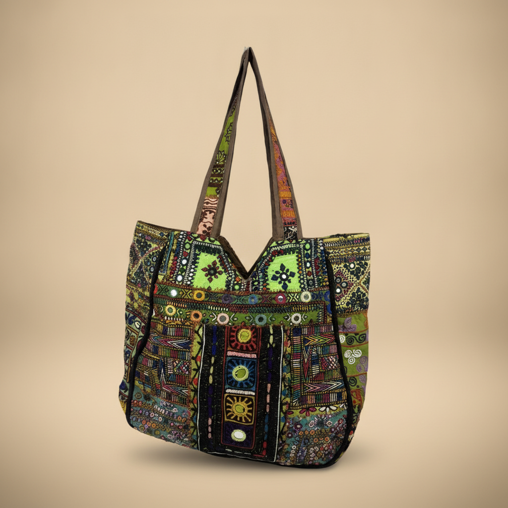 Shell Tassel Handcrafted Oversized Tote Bag — Willow Trail