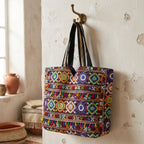 Jat Mutava blue diamond Suf tote bag back view