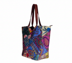 Applique Patchwork Blossom Mosaic tote bag back view