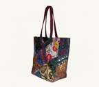 Applique Patchwork Cobalt Mosaic tote bag back view