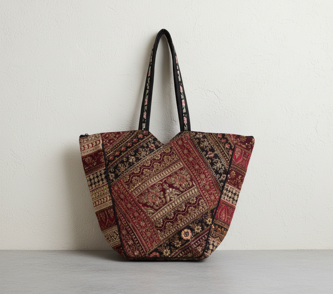 Gotta Patch Noir Shimmer tote bag alternate angle