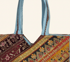 Gotta Patti No Tassel Celestial Elegance tote bag side view showing depth