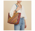 Gotta Patti No Tassel Sunrise Elegance tote bag flatlay composition