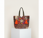 Gotta Patti Shell Tassel Ember Festival tote bag back view