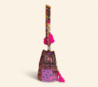 Shell Tassel Garnet Arch (Medium) bucket bag isometric angle