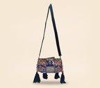 Shell Tassel Kali Rangoli crossbody bag isometric angle